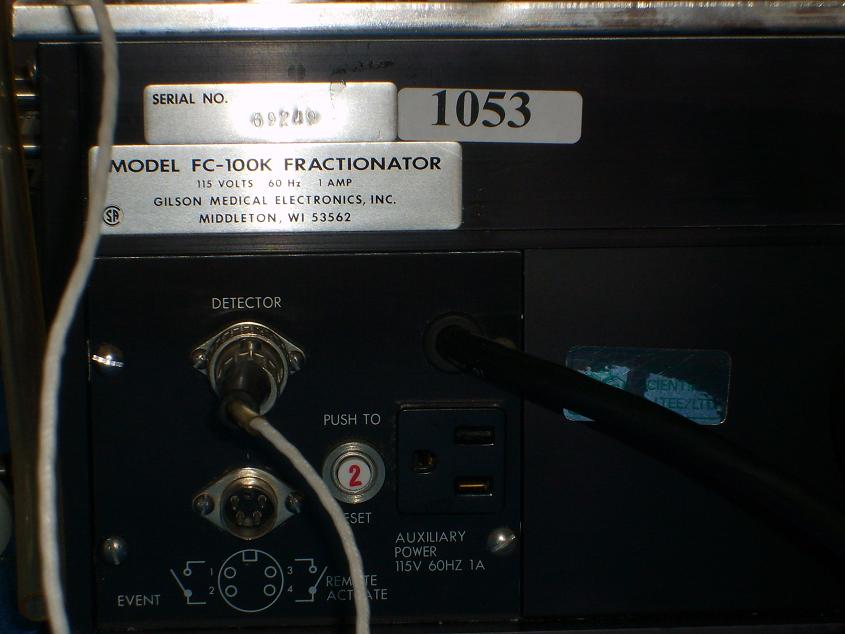 1053: Gilson FC-100K Micro Fractionator, HPLC / FPLC, Gilson Medical Electronics