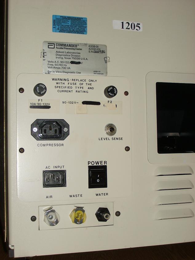 1205: Abbott Commander Parallel Processing Center, Immunoassay System, Abbott Laboratories