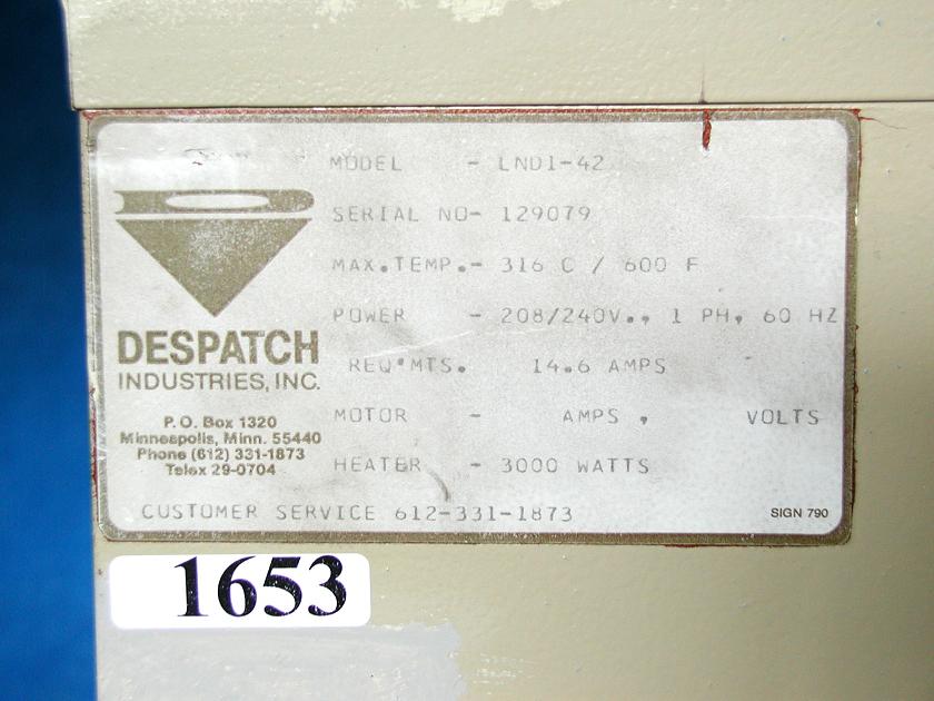 1653: Despatch LND1 - 42 Oven, Incubator / Oven, Despatch Industries