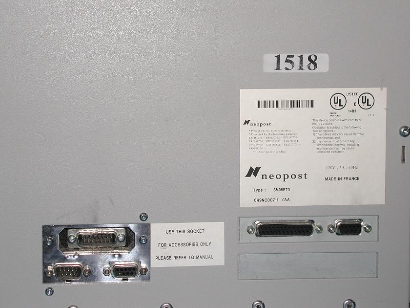 1518: Neopost SM 95 Mail Processor, Chart Recorder / Integrator / Printer, NeoPost