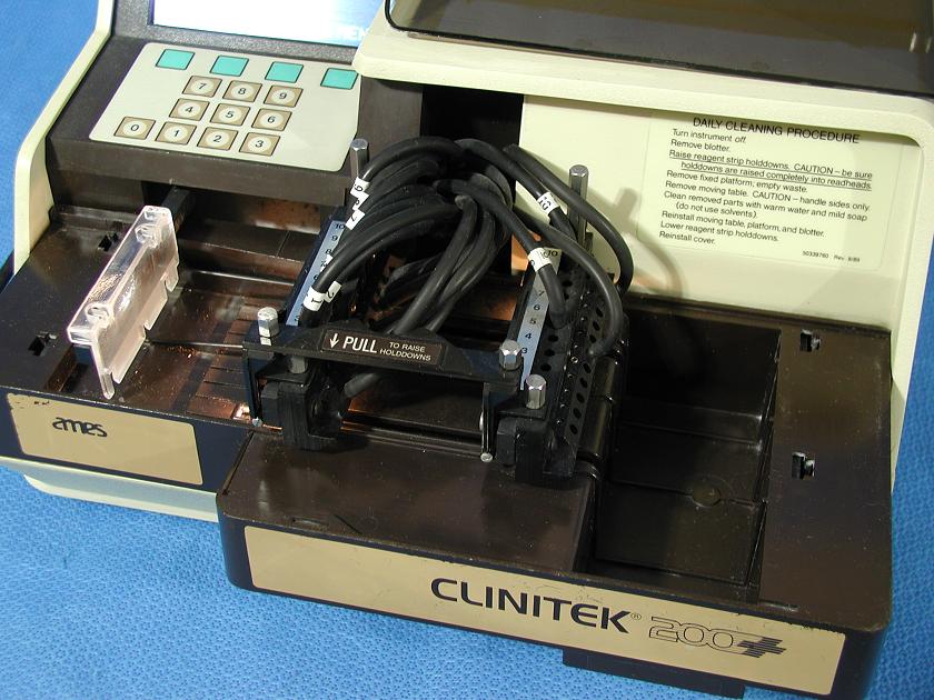 1640: Clinitek 200 Urine Analyzer, Blood Gas / Chemistry Analyzer, Miles