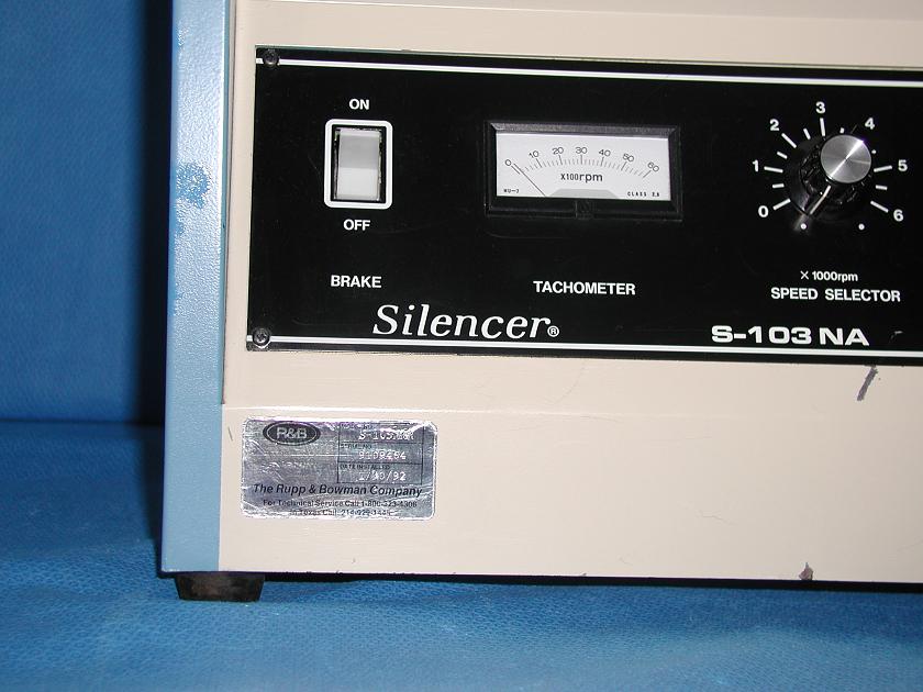 1515: Silencer S - 103 NA Refrigerated Centrifuge, Centrifuge, Rupp  Bowman