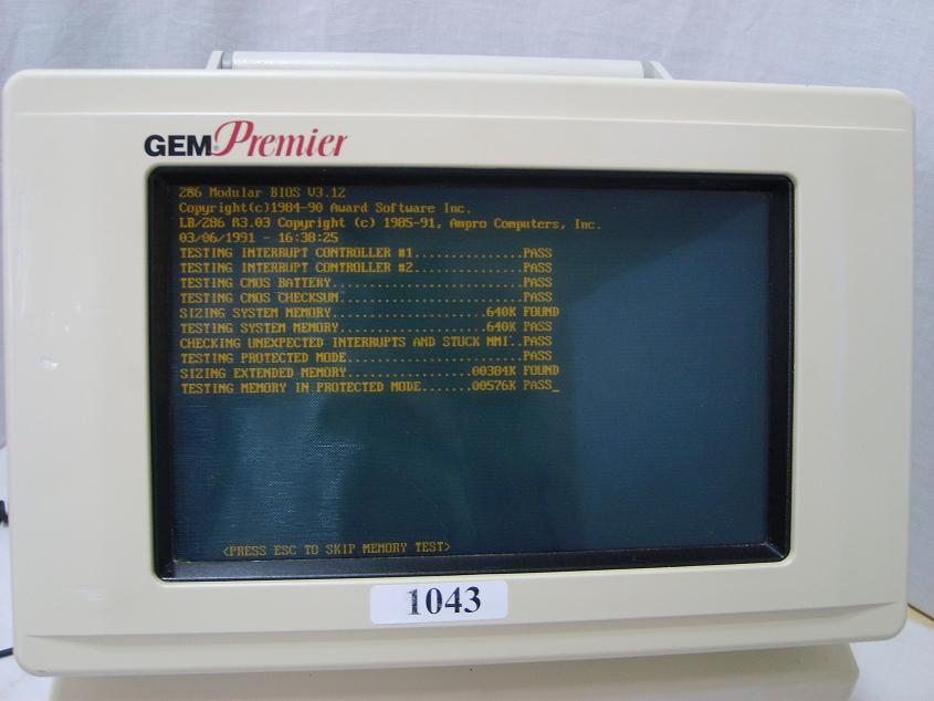 1043: Blood Gas - Electrolyte Analyzer, Blood Gas / Chemistry Analyzer, GEM Premier