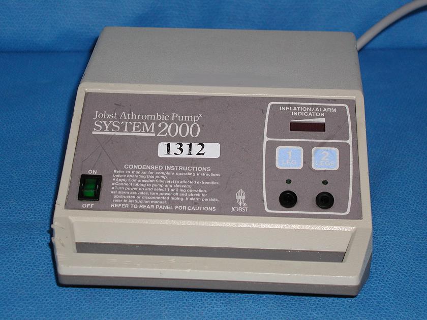 1312: Jobst Athrombic Pump - System 2000, Pump, Jobst Institute