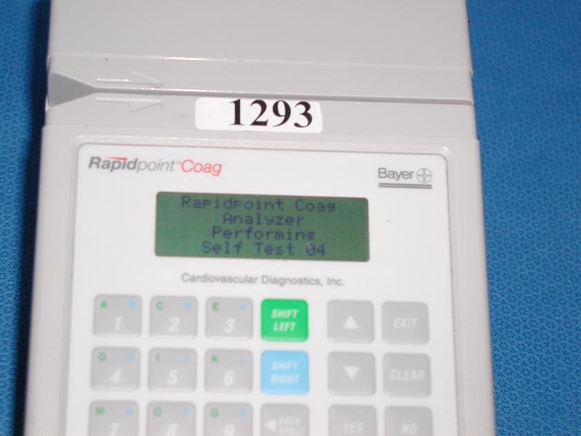 1293: Pharmanetics Rapid Point Coag, Coagulation Analyzer / Timer, Bayer PharmaNetics