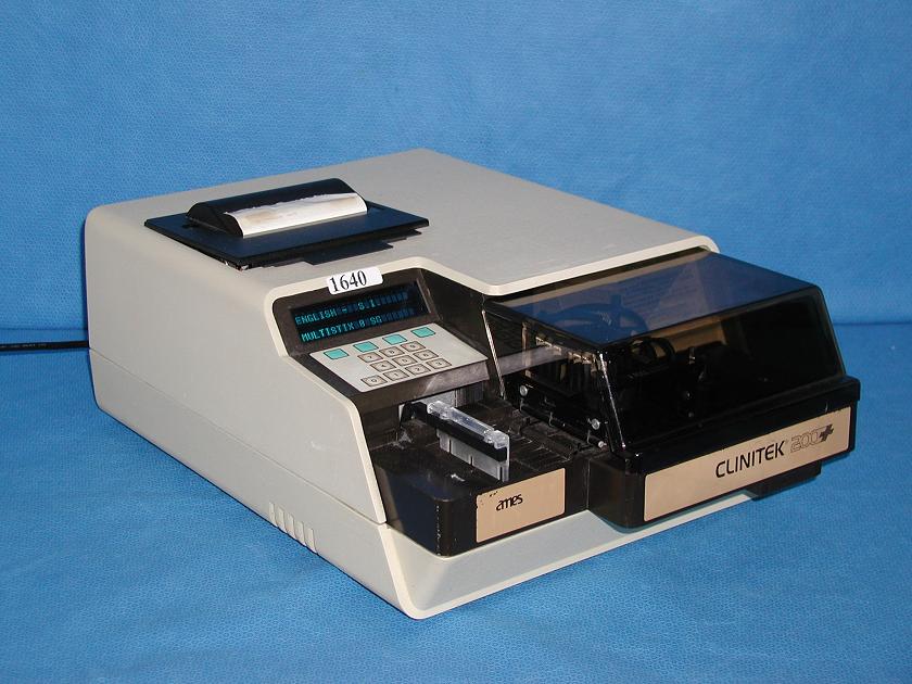 1640: Clinitek 200 Urine Analyzer, Blood Gas / Chemistry Analyzer, Miles
