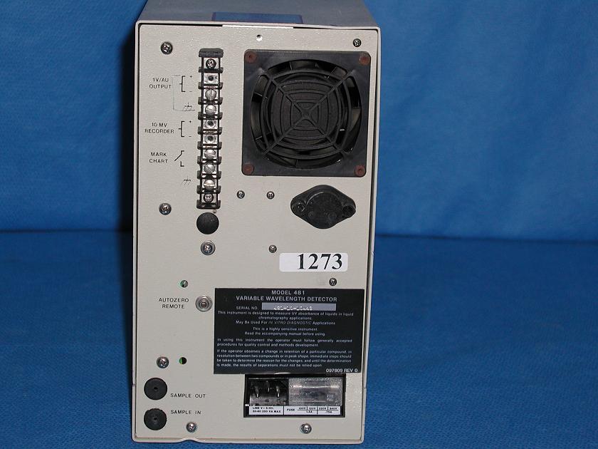 1273: Waters 481 LC Spectrophotometer, Spectrometer / Spectrophotometer, Waters
