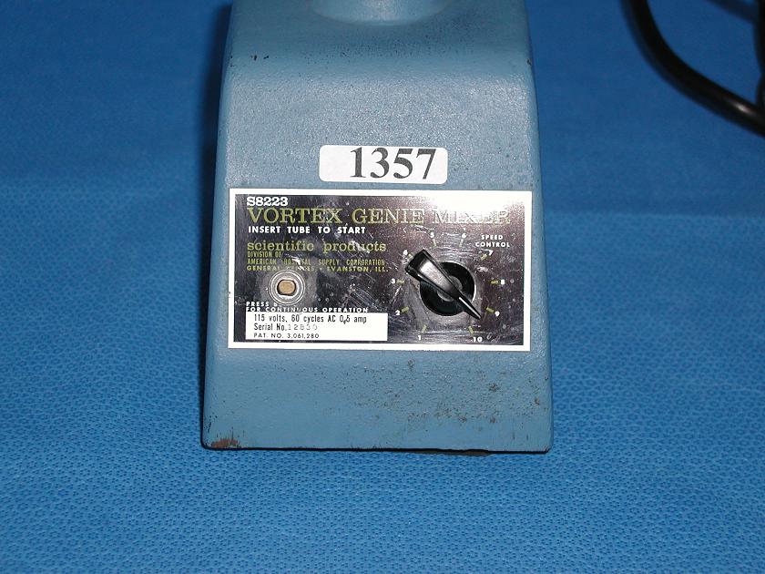 1357: Vortex Genie Mixer, Shaker / Rotator / Mixer / Vortexer, Scientific Industries