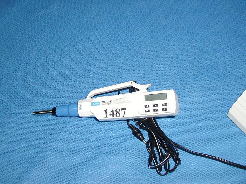 1487: Biohit 500 Proline Electronic Pipettete, Pipettor, BioHit