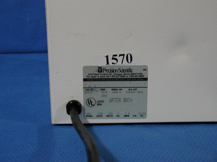 1570: Precision 181 Water Bath, Water Bath / Circulator, Precision Scientific