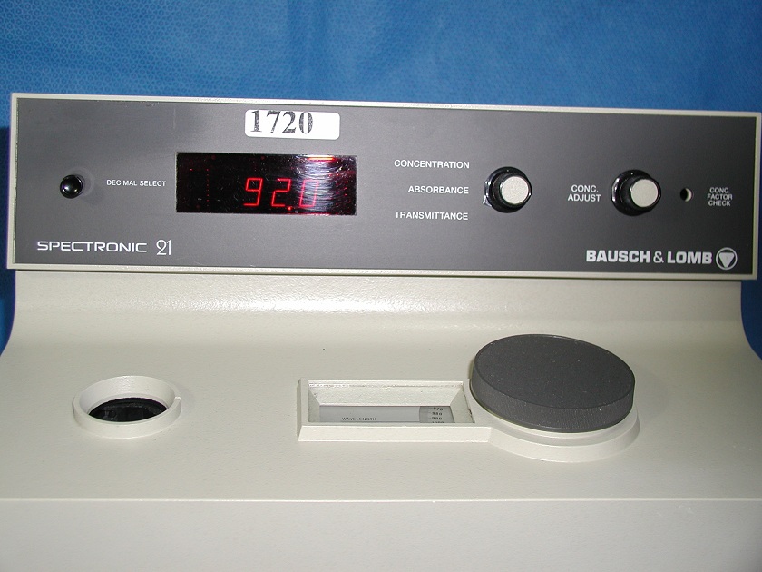 1720: Bausch & Lomb Spectronic 21, Spectrometer / Spectrophotometer, Bausch  Lomb