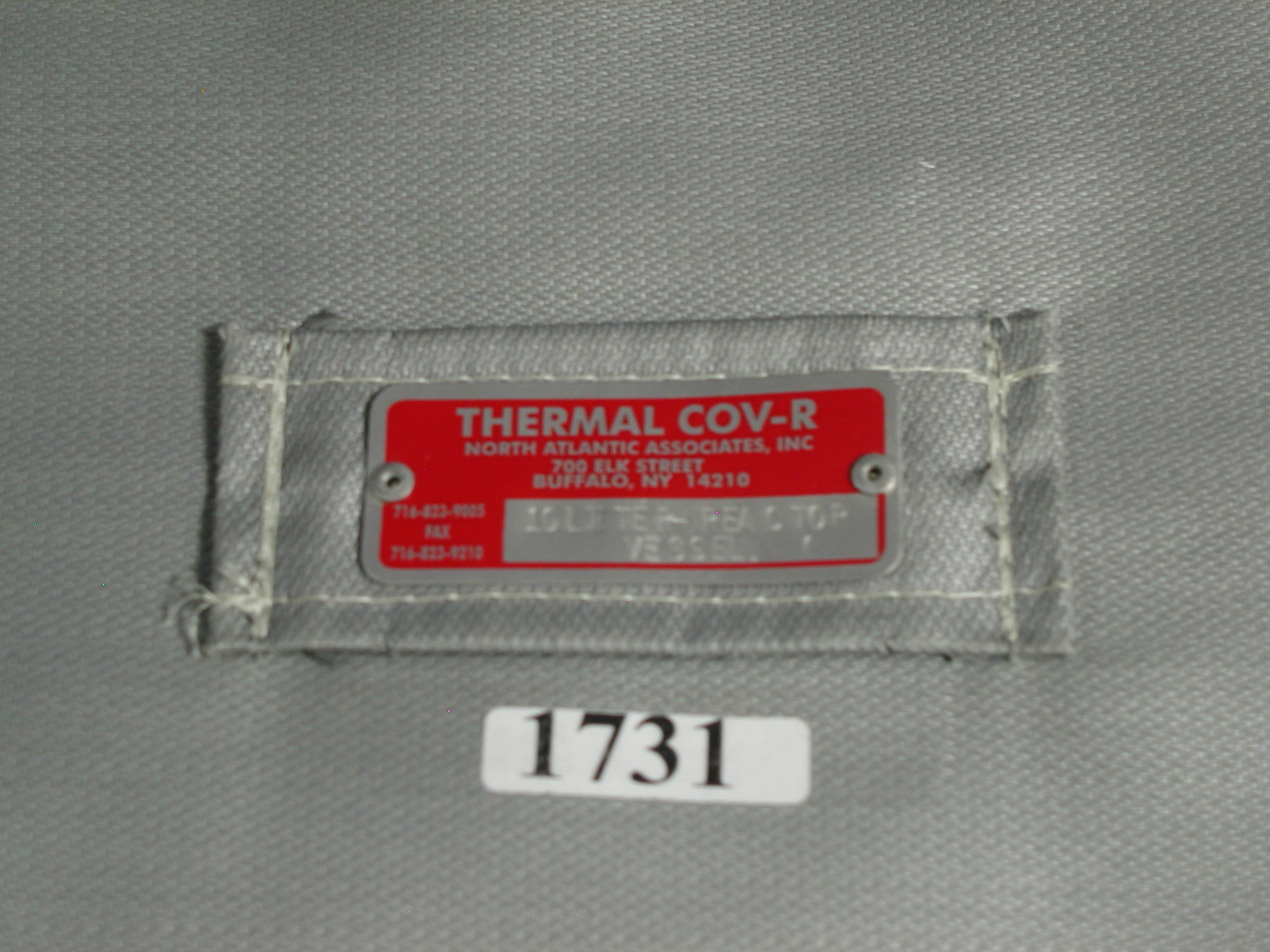 1731: Gas Pipe Thermal Cover, Industrial Items, North Atlantic Associates