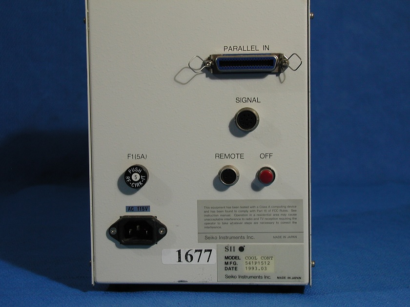 1677: Seiko Cool - Cont Cooling Controller, Thermal Analysis, Seiko Instruments