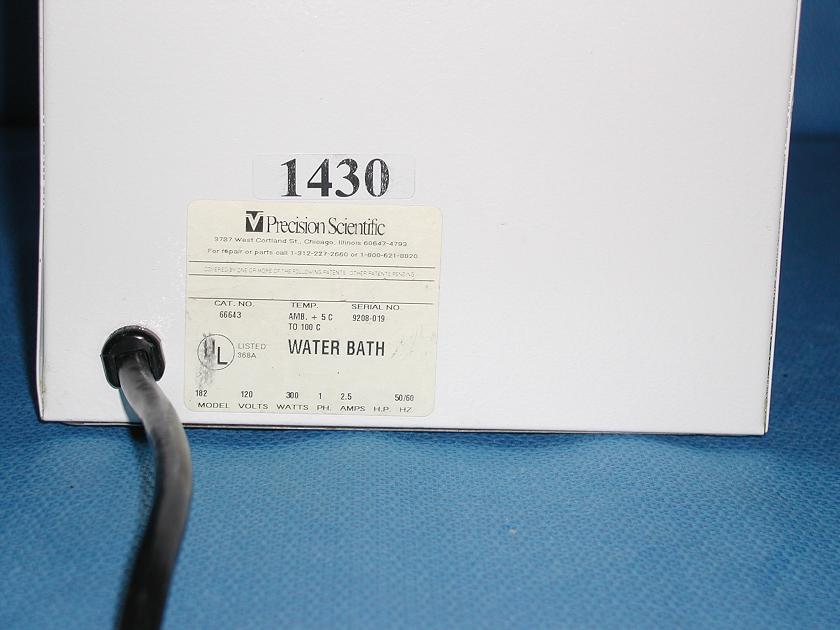 1430: Precision 182 Water Bath, Water Bath / Circulator, Precision Scientific